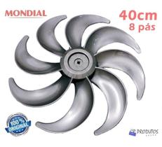 Hélice p/ ventilador mondial 40 cm - 8 pás prata (original)