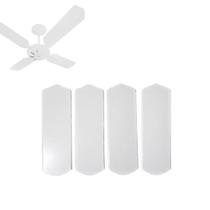 Hélice Pá Ventilador De Teto Branca Kit Com 4un Sem Furos