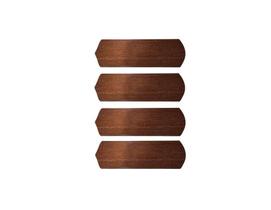 Hélice Pá Ventilador de Teto em Madeira MDF - Sem Furo - Mogno - Kit com 4 Unidades Hélice Pá Ventilador de Teto em Madeira MDF - Sem Furo - Mogno - Kit com 4 Unidades