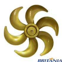 Hélice para ventilador britânia 6 pas 30cm pvt300g bvt310g bvt310g turbo cor: dourado