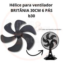 HÉLICE para ventilador BRITÂNIA B30 30CM 6 PÁS encaixe alto (convexo) - somente hélice HÉLICE para ventilador BRITÂNIA B30 30CM 6 PÁS encaixe alto (convexo) - somente hélice