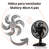 Hélice para ventilador Mallory 40cm 6 Pás