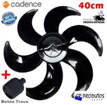 Hélice + Trava Ventilador Cadence Eros Vtr461/861/407 40cm 40 6 Pás Preto