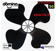 Hélice Ventilador Dômina 4 Pás Preto 50cm Eixo 12,5mm Original - DOMINA