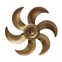 Hélice Ventilador Mallory 40Cm 6 Pás Dourada