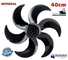 Hélice Ventilador Mondial 40cm 40 Vt41 ou V45 ou Nv-75 ou Maxi Power 6 Pás Preto Original EIXO Redondo 8mm