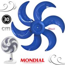 Hélice Ventilador Mondial / Ultra 30cm 6 Pás Azul Original Hélice Ventilador Mondial / Ultra 30cm 6 Pás Azul Original