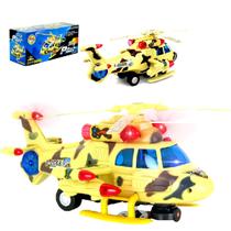 Helicóptero Apache Militar Brinquedo Com Luzes E Movimentos