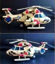 Helicóptero Apache Militar Brinquedo Com Luzes E Movimentos
