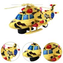 Helicóptero Apache Militar Brinquedo Com Luzes E Movimentos