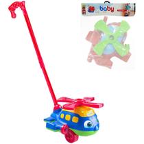 Helicoptero baby line de empurrar com cabo colors 50x50cm na solapa - BS TOYS