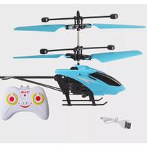 Helicoptero Brinquedo Com Controle Remoto Recarregável E Sensor(az) - Toy king