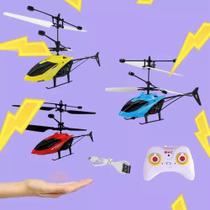 Helicoptero Brinquedo Com Controle Remoto Recarregável E Sensor