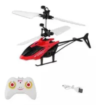Helicoptero Brinquedo Com Controle Remoto Recarregável E Sensor (VERMELHO)