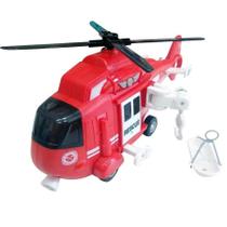 Helicóptero Brinquedo Resgate Com Luz Som E Sirene Bbr Toys