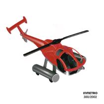 Helicoptero c/Rodinhas Brinquedo Vermelho Apolo