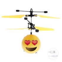 Helicóptero C/Sensor Recarregável Brinquedo Voador Drone Smile Mini Sensor