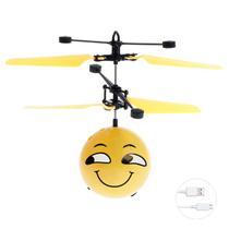 Helicóptero C/Sensor Recarregável Brinquedo Voador Drone Smile Mini Sensor