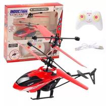 Helicóptero Com Controle E Sensor Vermelho Futuro Kids