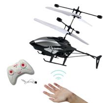 Helicóptero Controle Remoto e Sensor de Mão USB Recarregável