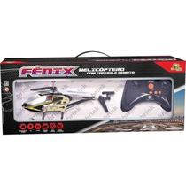 Helicóptero Controle Remoto Fenix 3 Canais 27cm Preto Art Brink Helicóptero Controle Remoto Fenix 3 Canais 27cm Preto Art Brink
