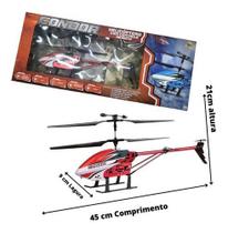 Helicóptero Controle Remoto Grande 3 Canais Giroscópio 2.4g