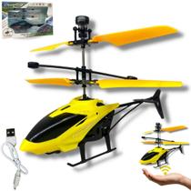Helicóptero De Brinquedo Com Sensor - Amarelo Helicóptero De Brinquedo Com Sensor - Amarelo