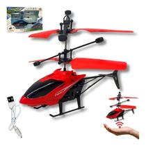 Helicóptero De Brinquedo Com Sensor - Vermelho Helicóptero De Brinquedo Com Sensor - Vermelho