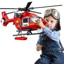 Helicóptero de brinquedo CSDCSD Large Police com luzes e sons de 3 a 7 anos