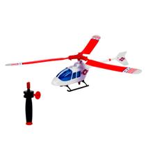 Helicóptero de Brinquedo Infantil a Corda Voa de Verdade Branco