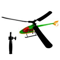 Helicóptero de Brinquedo Infantil a Corda Voa de Verdade Verde