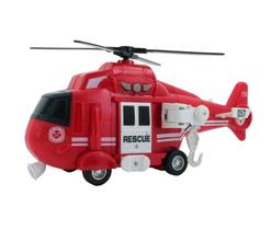 Helicóptero de Brinquedo Presente Veículo Infantil Carrinho C/ Luz e Som Resgate - BBR Toys