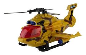 Helicóptero De Combate Luz E Som Missão De Elite Amarelo