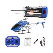 Helicóptero De Controle Remoto Para Crianças 3.5CH Liga Metálica Carregamento USB Avião RC Mini