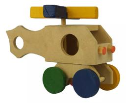 Helicóptero De Madeira Mdf Brinquedo Educativo artesanal Helicóptero De Madeira Mdf Brinquedo Educativo artesanal