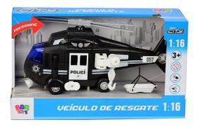 Helicóptero De Resgate Com Luz E Som Helicoptero Policia Bbr R3040 Helicóptero De Resgate Com Luz E Som Helicoptero Policia Bbr R3040