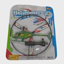 Helicóptero Interativo Lançador Plástico Movido a Corda