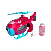 Helicóptero Lançador Bolha De Sabão Brinquedo Com Som e Luz