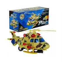 Helicóptero Militar De Brinquedo Infantil Bate E Volta C/ Som E Luz - BS7COMPROU