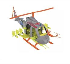 Helicóptero Orange Super Resgate Com Acessórios