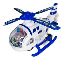 Helicóptero Polícia E Bombeiro Com Luz / Movimento / Som - toys
