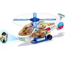 Helicóptero policial policial com luzes e som brinquedo infantil com projetor presente para criança
