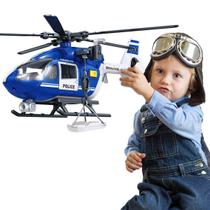 Helicóptero Policial STOULKD de 33 cm com Luzes e Sons Helicóptero Policial STOULKD de 33 cm com Luzes e Sons