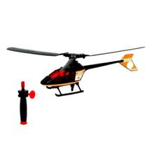 Helicóptero que Voa a corda de Brinquedo com Lançador Preto