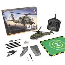 Helicóptero RC Black Hawk UH60L K170 Alta Simulação Quatro Canais Brushless Interior Exterior RTF