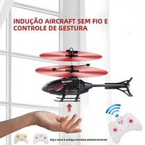 Helicóptero RC Infantil Canal Controle De Gesto Suspensão Indução LED Luz Meninos Brinquedo