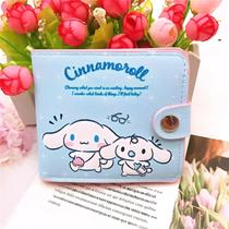 Hello Kitty Cinnamoroll My Melody Kuromi PU Bolsa De Moedas Carteira De Cartão Com Botões Sanrio