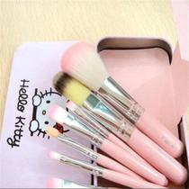 hello kitty conjunto de pincéis de maquiagem sombra blush lata