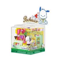Hello Kitty Kuromi Sanrio Blocos De Construção Sobremesa Padaria Restaurante Oceano Modelo Brinquedo