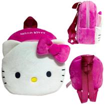 Hello Kitty Mochila de Pelúcia Infantil de Costa Ideal Para Escola Creche Passeio